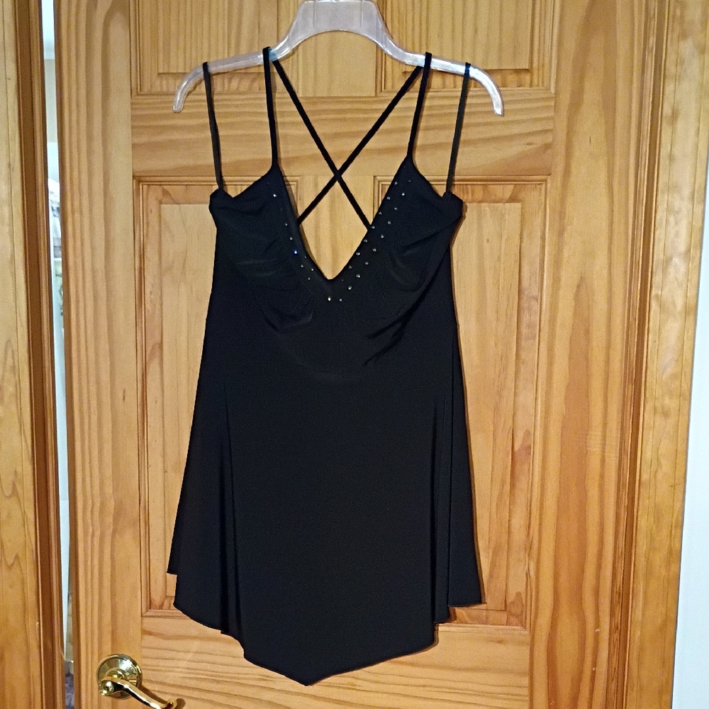 Black Strappy Top with Studded Detail